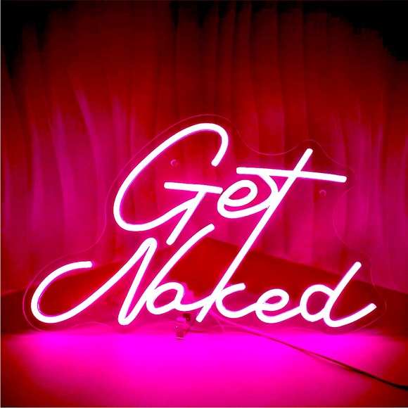 Urban Outfitters Other - Trendy Get Naked Neon Pink Party Birthday Club Bathroom Wall Light Sexy Decor